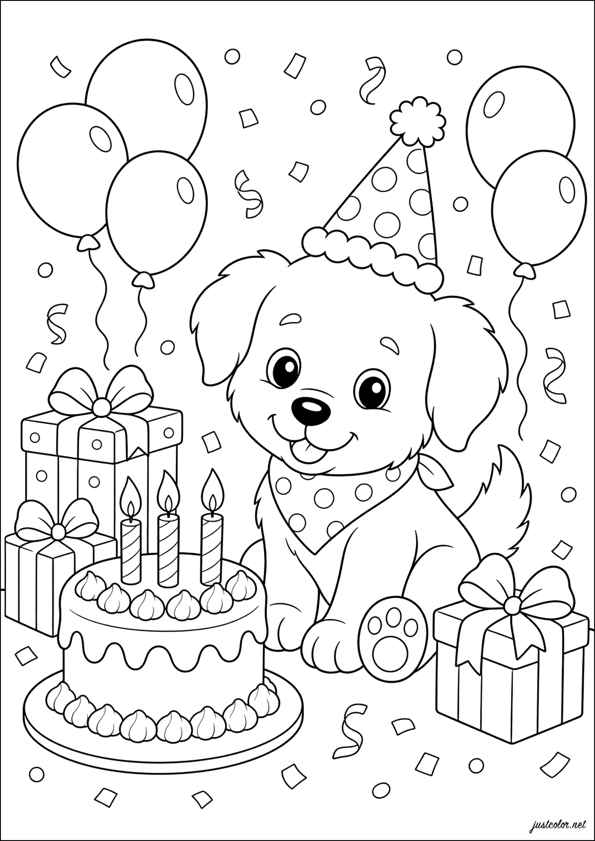Dibujos para colorear de cumpleaños para descargar