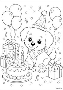 Dibujos para colorear de cumpleaños para descargar