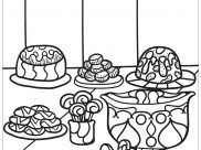 Dibujos de Cupcakes y pasteles para colorear