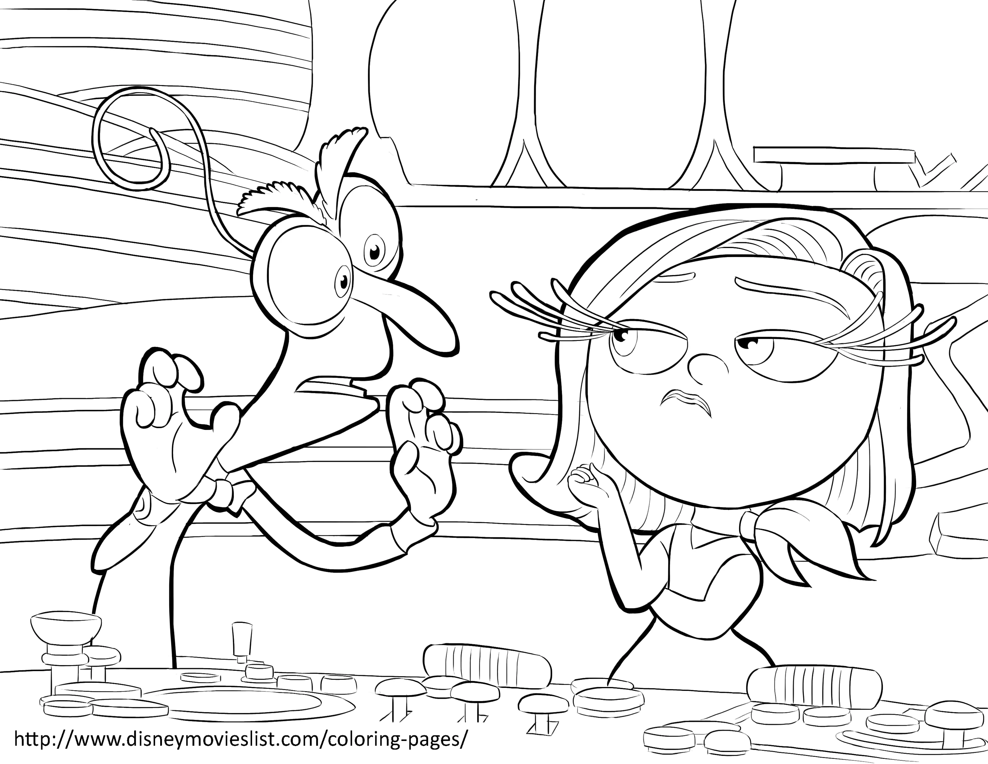 Del Revés (Del revés) : Miedo (Página de Del Revés (Inside out) para imprimir para niños)