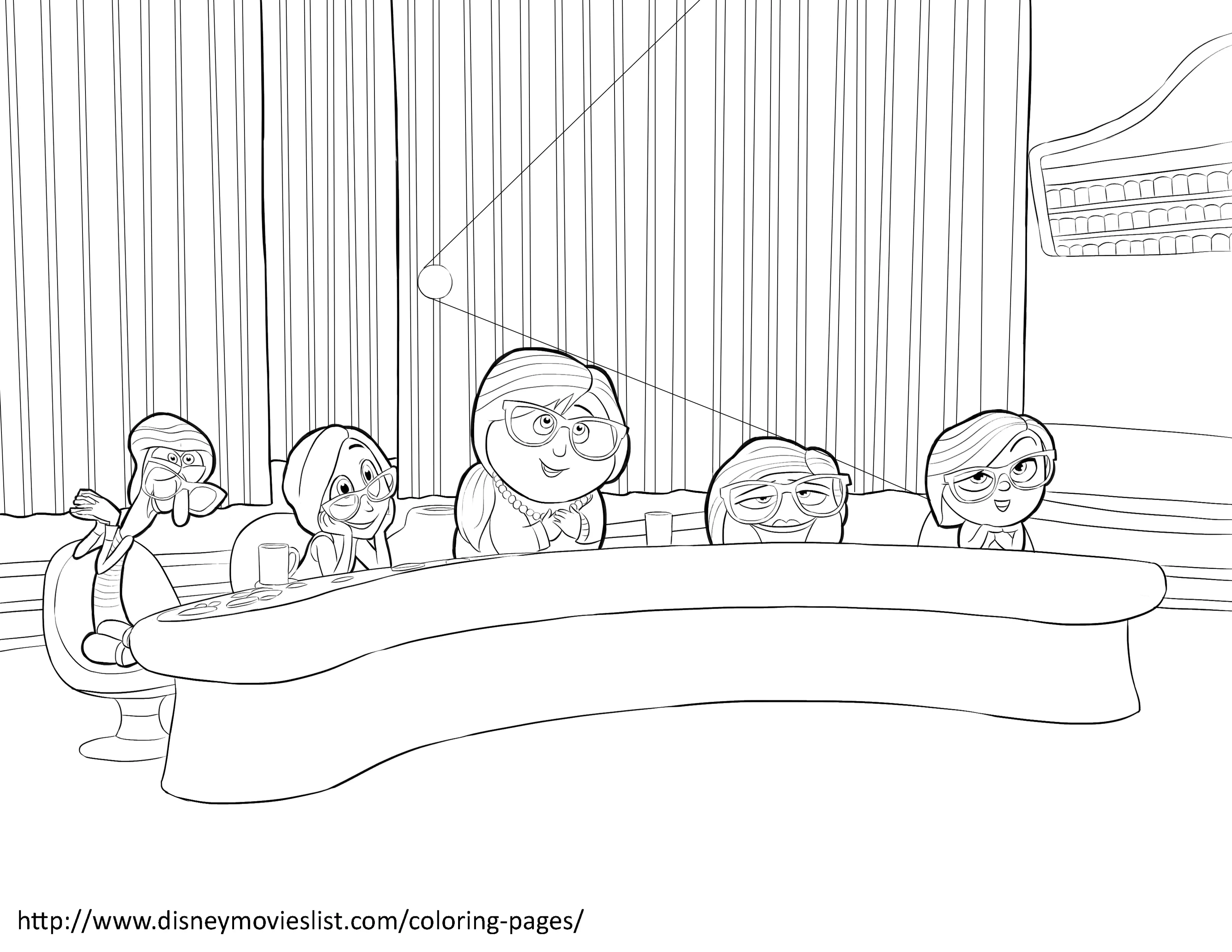 Del Revés : Centro de control (Página de Del Revés (Inside out) para imprimir para niños)