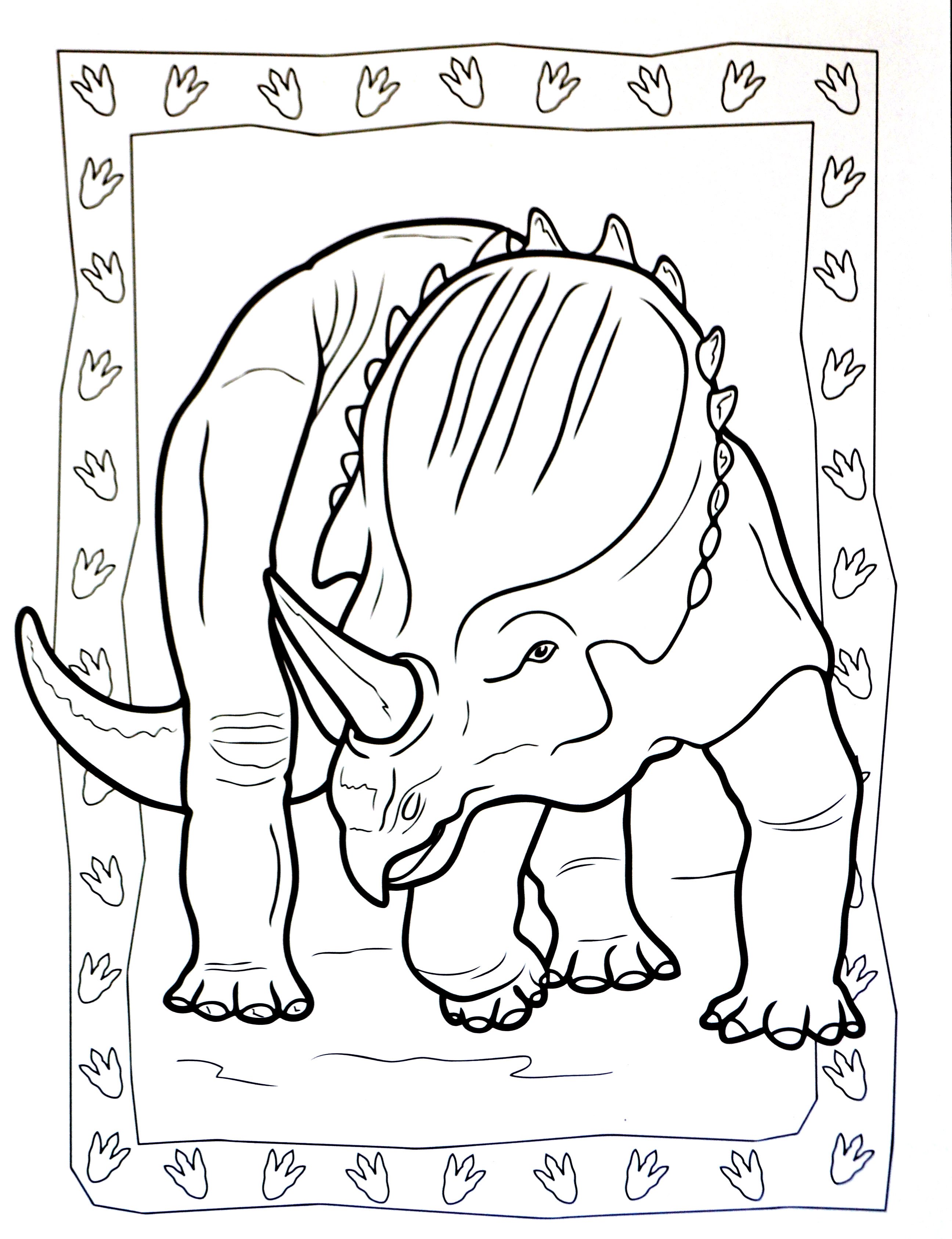 Triceratops para imprimir y colorear