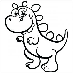 Página de para imprimir para niños : Pequeño dinosaurio