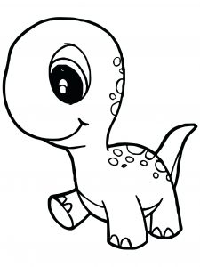 Página de para imprimir para niños : Pequeño dinosaurio