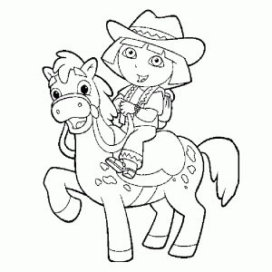 Páginas para colorear de Dora la Exploradora para niños (Página de Dora, la exploradora  para imprimir)