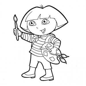 Páginas para colorear de Dora la Exploradora para niños