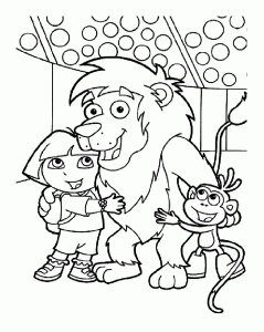 Dibujo de Dora la Exploradora para imprimir y colorear
