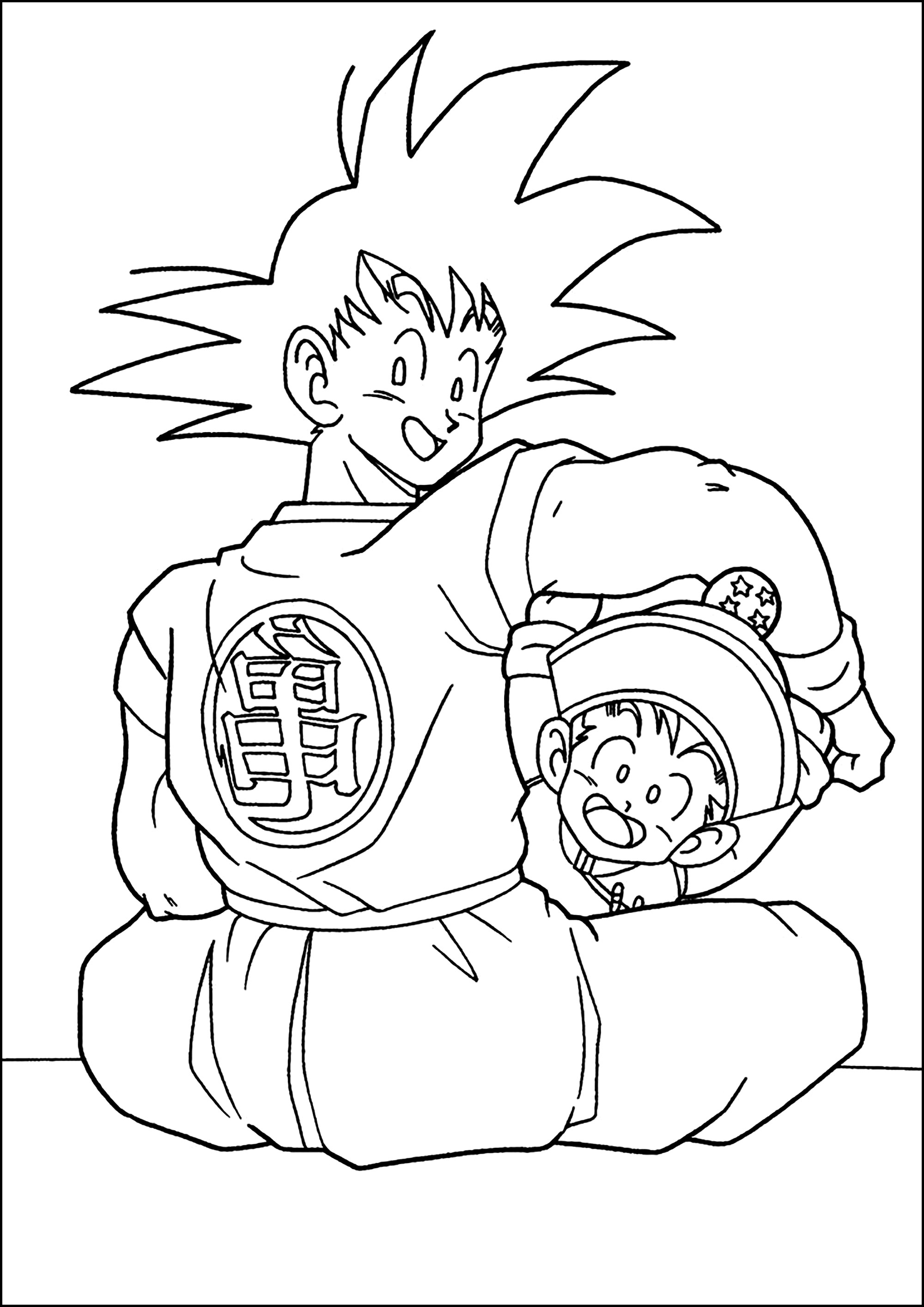 Goku y su hijo Gohan