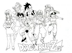Simple Dibujos para niños para colorear de Dragon Ball Z