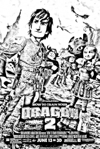 Dragones 2 páginas para colorear para niños