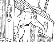 Páginas de Dumbo para imprimir para niños