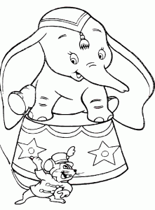 Páginas para colorear de Dumbo para niños