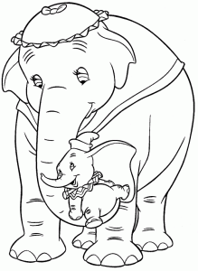 Dibujo gratis de Dumbo para descargar y colorear