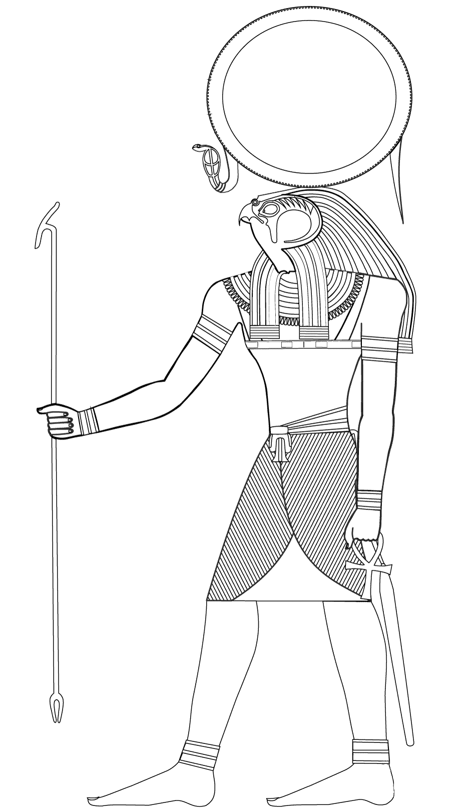 Ra-egyptian-god-of-the-sun (Página de Egipto para imprimir para niños)