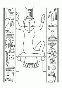 Dibujos para colorear gratis de Egipto para imprimir