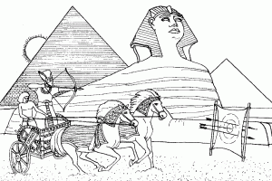 Dibujos para colorear gratis de Egipto para descargar