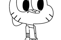 Páginas de El asombroso mundo de Gumball para imprimir para niños