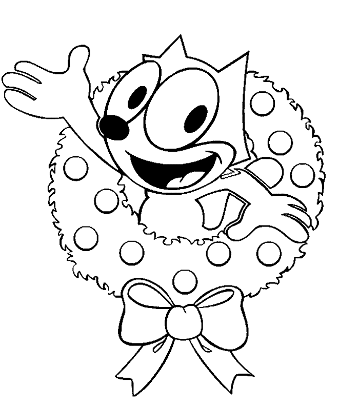 Dibujo gratis del gato Félix para descargar y colorear (El gato Félix)