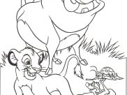 Páginas de El rey León para imprimir para niños