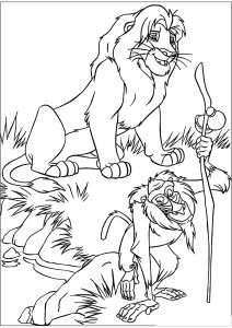 El rey León : Simba et Rafiki