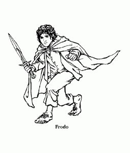 Página de para imprimir para niños : El Señor de los Anillos: Frodo