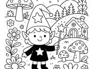 Páginas de Elfo para imprimir para niños
