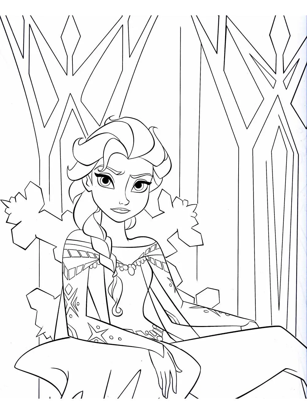 Elsa de Frozen páginas para colorear para descargar gratis