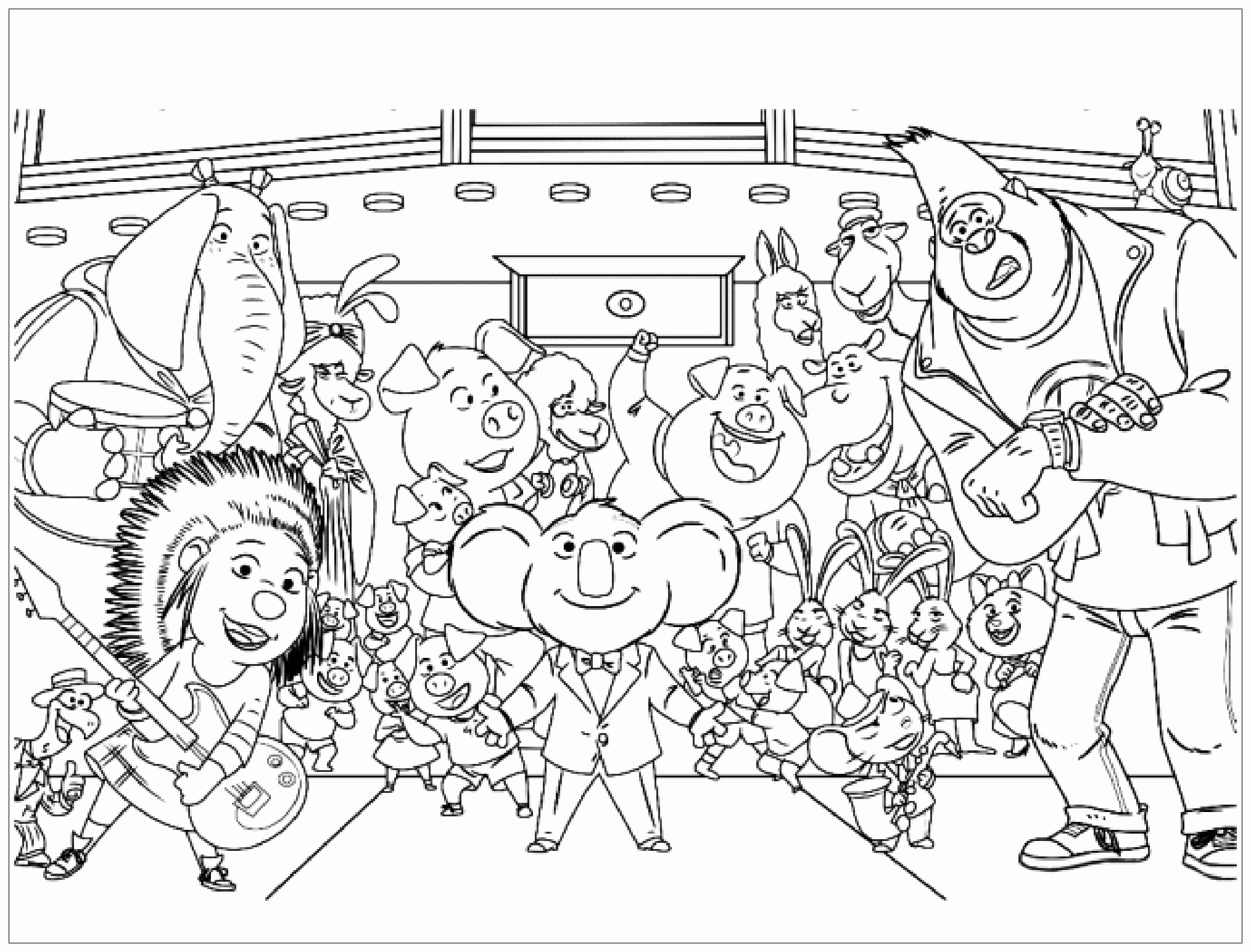Incroyable Coloriage de Todo en el escenario, simple, pour enfants Incroyable Coloriage de Todo en el escenario, simple, pour enfants
