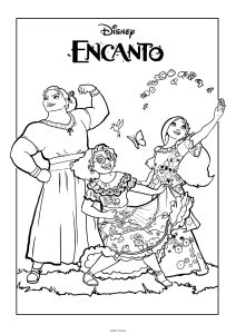 Encanto : Mirabel, Isabela y Luisa Madrigal (Página para imprimir)