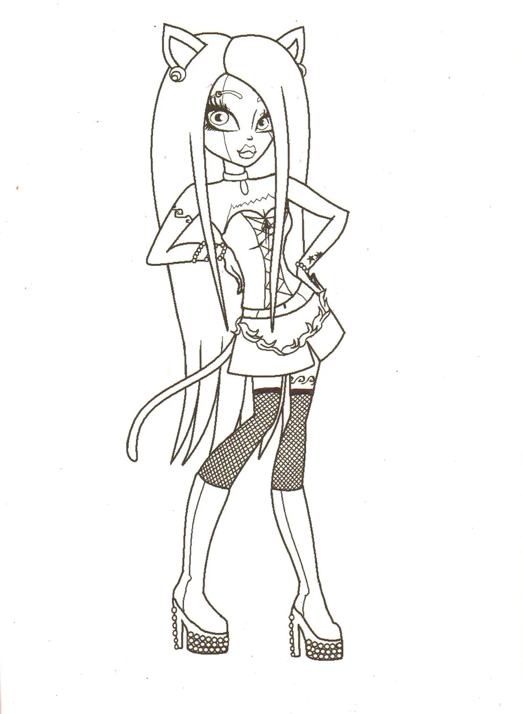 Ever After High : Kitty Monstruo de Cheshire (Página para imprimir para niños)