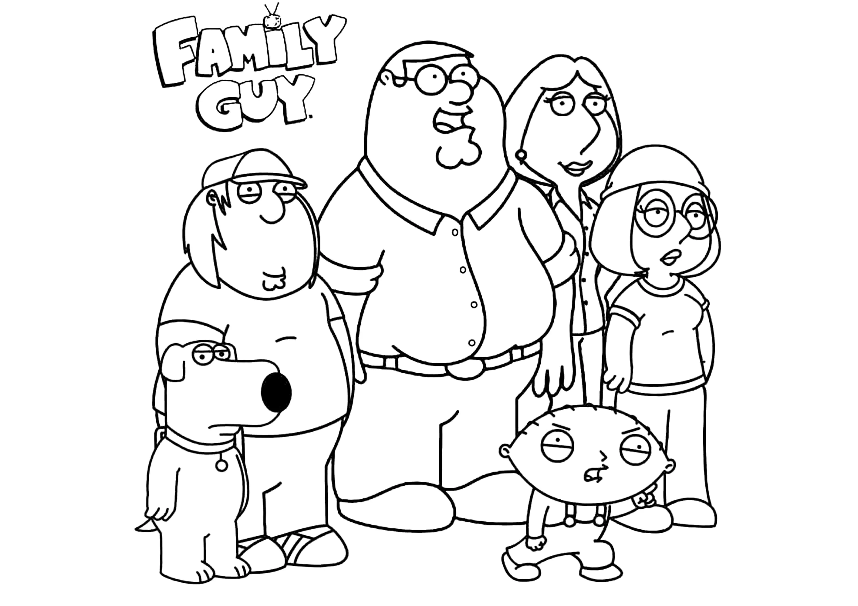 Dibujos para colorear gratis para niños de family-guy (Family Guy)
