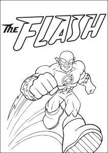 Página de para imprimir para niños : Bonito personaje de Flash