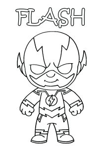 Flash dibujado en estilo chibi