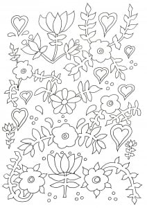 Coloriage naïf Flores