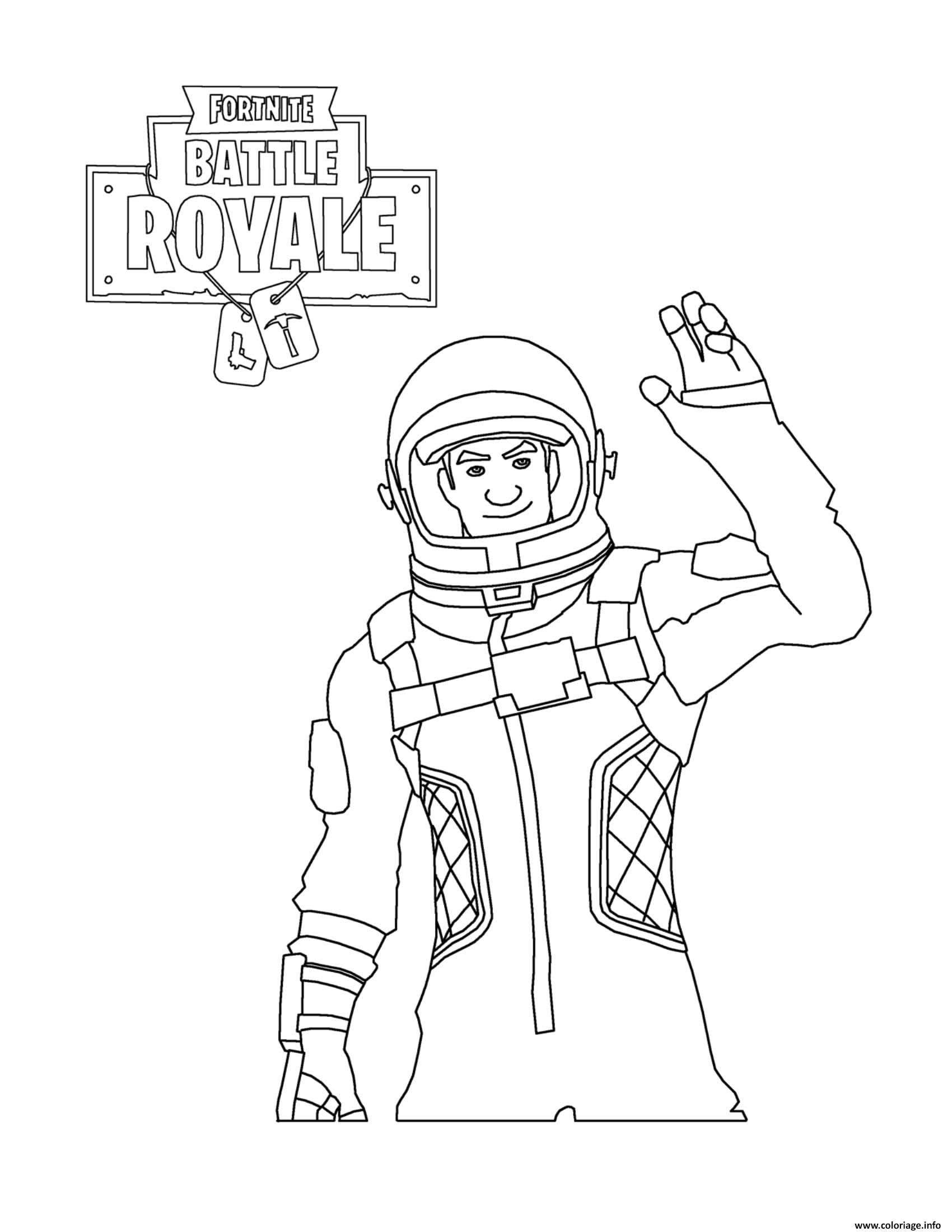 Páginas para colorear sencillas de Fortnite Battle Royale para niños