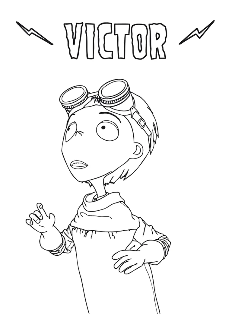 Frankenweenie : Victor (Página para imprimir para niños)
