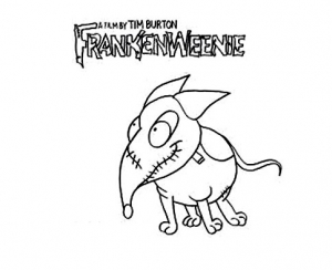 Dibujo de Frankenweenie para imprimir y colorear
