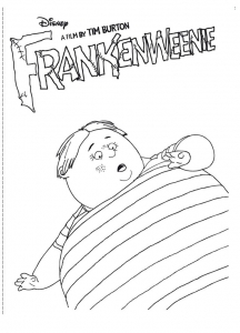 Imagen de Frankenweenie para descargar y colorear