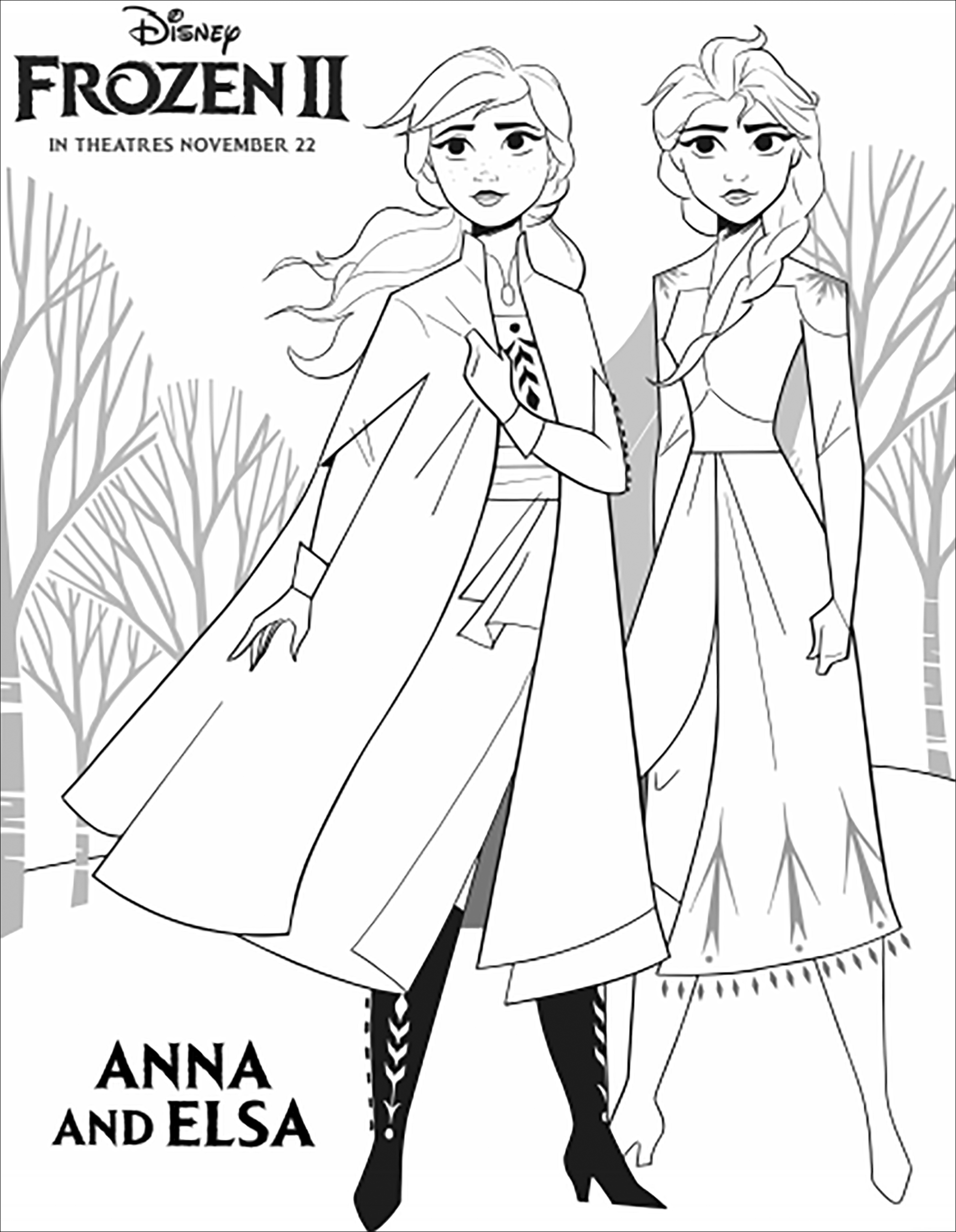 Frozen 2: Elsa y Anna (con texto)
