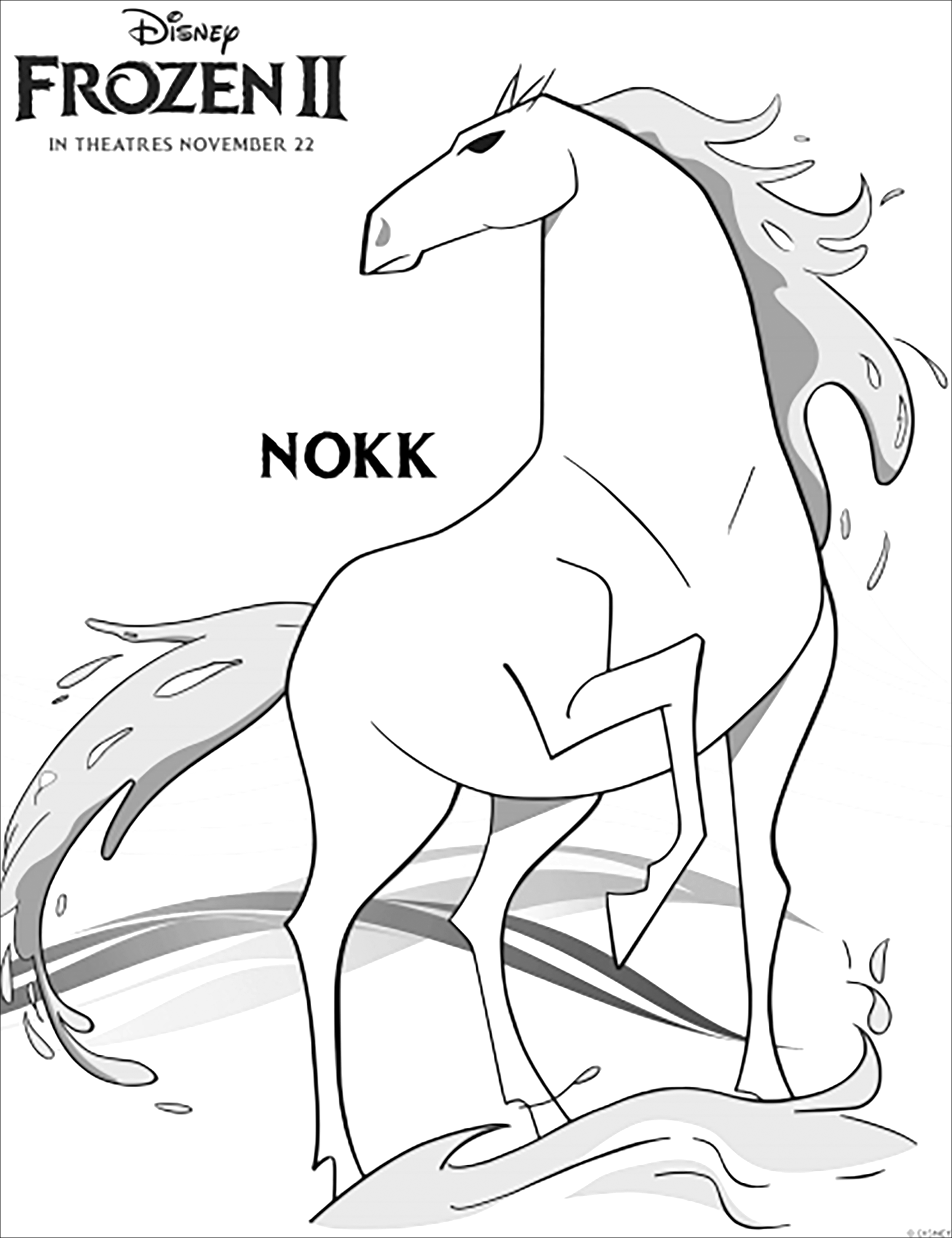 El caballo Nokk en Frozen 2 (Disney) (versión con texto)