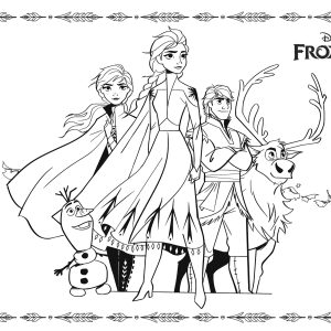 Todo el mundo detrás de Elsa ... (Página de Frozen 2  para imprimir)