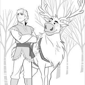 Frozen 2: Sven y Kristoff (sin texto) (Página para imprimir)