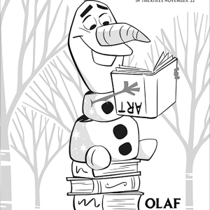 Frozen 2: Olaf (con texto) (Página para imprimir)