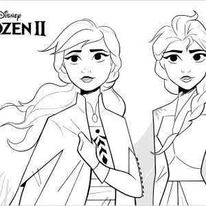 Nuevas amenazas para las hermanas Arendelle (Página de Frozen 2  para imprimir)