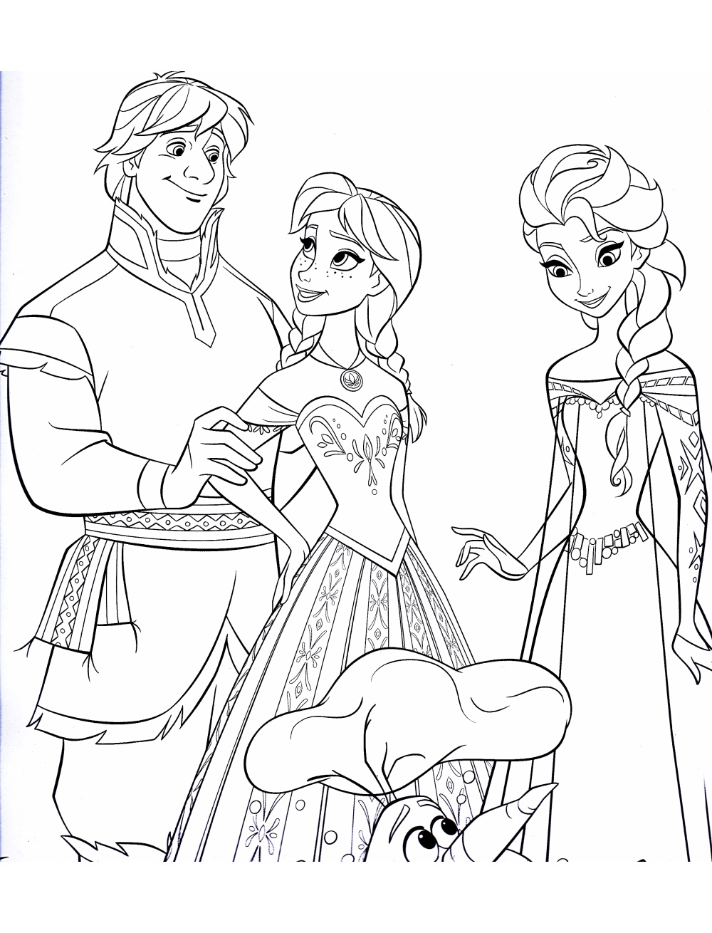 Dibujos para colorear para niños de Frozen (el Reino Del Hielo), gratis, para descargar