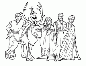 Dibujos para colorear para niños de Frozen (el Reino Del Hielo)