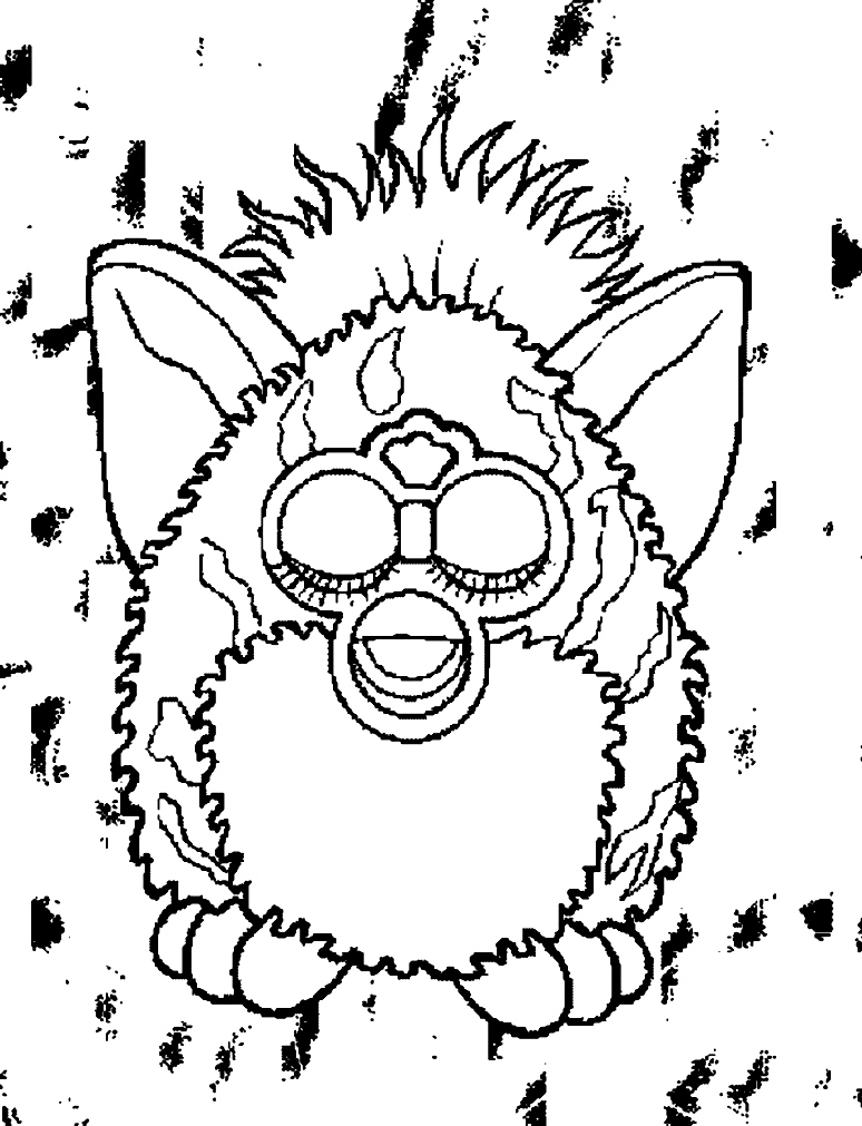 Furby para imprimir y colorear