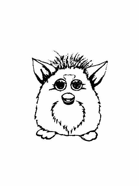 Dibujo de Furby para imprimir y colorear