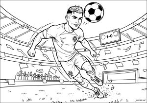Cristiano Ronaldo en plena acción