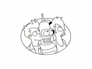 Imagen de Futurama para descargar y colorear